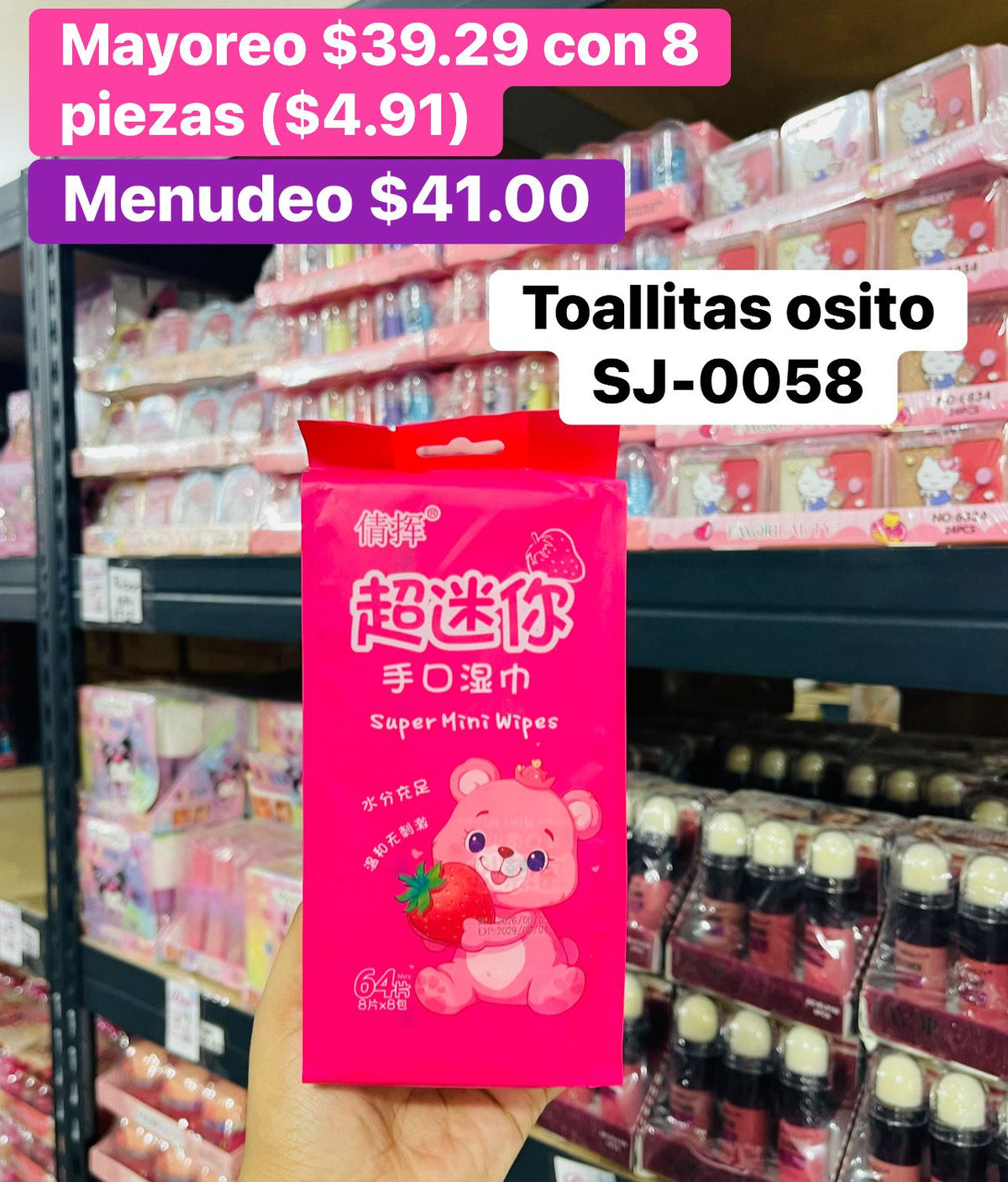 TOALLITAS OSITO SJ-0058 B/8