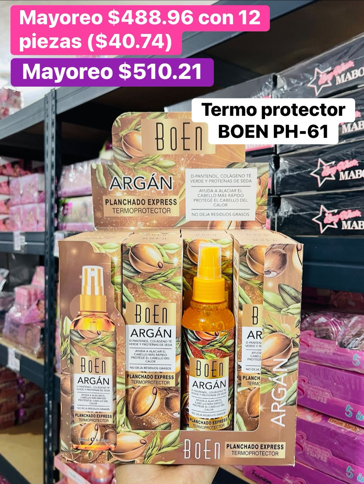 TERMO PROTECTOR BOEN PARA CABELLO ARGAN PH-61 B/12