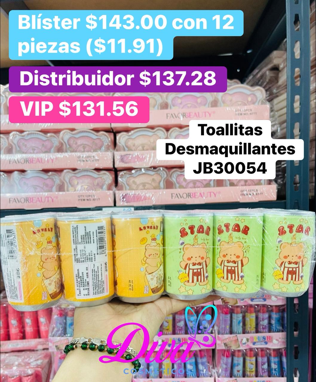 TOALLITAS DESMAQUILLANTES JB30054 B/12