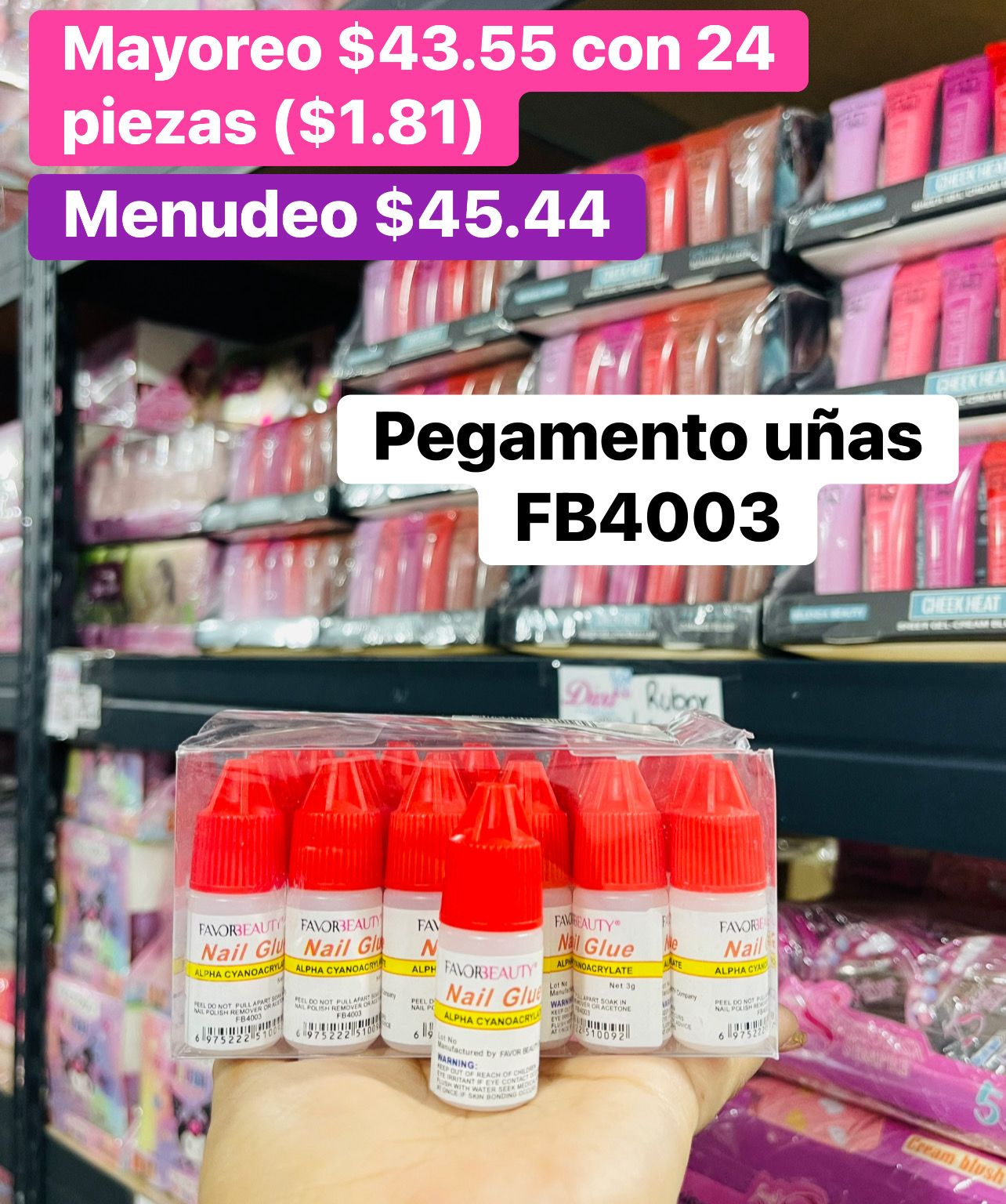 PEGAMENTO UÑAS FB4003 B/24