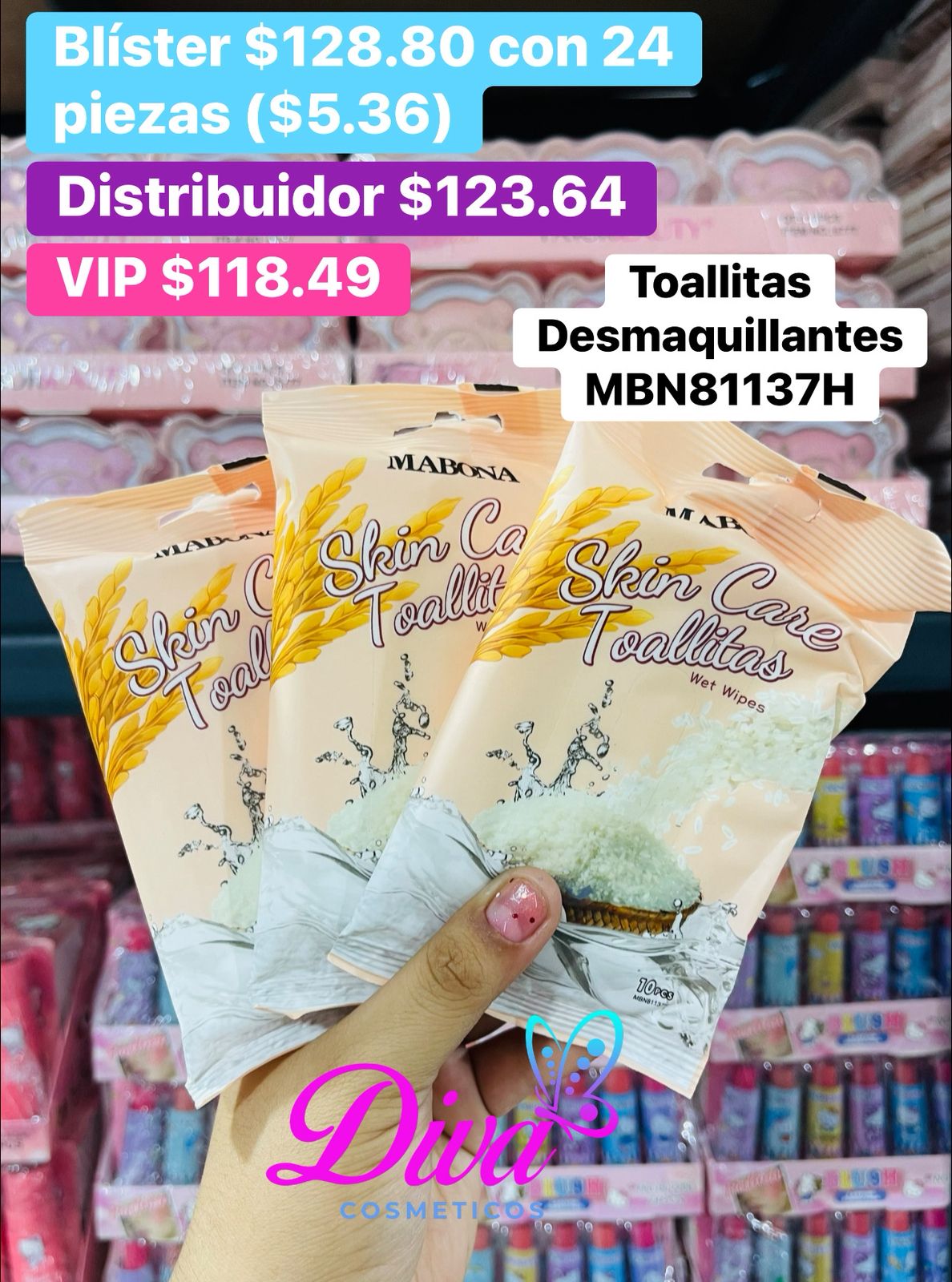 TOALLITAS DESMAQUILLANTES MBN81137H B/24