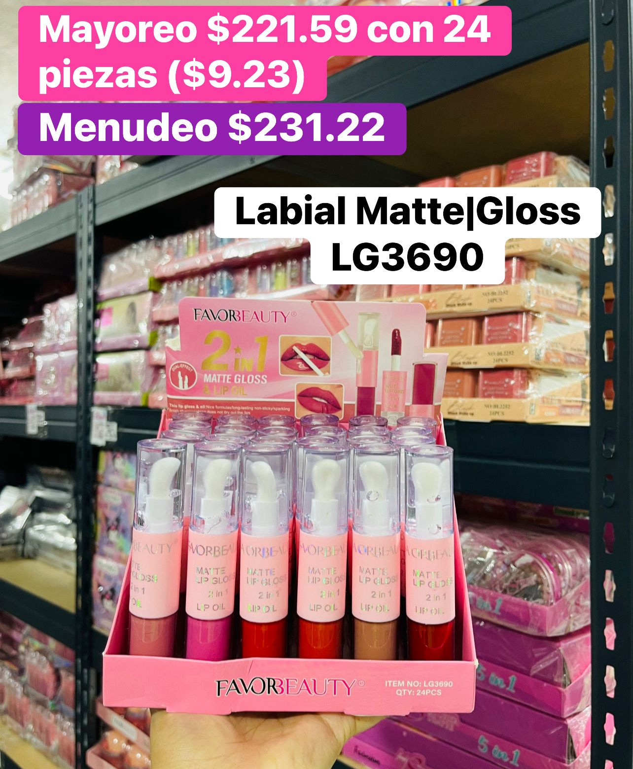 LABIAL/GLOSS 2IN1 LG3690 B/24