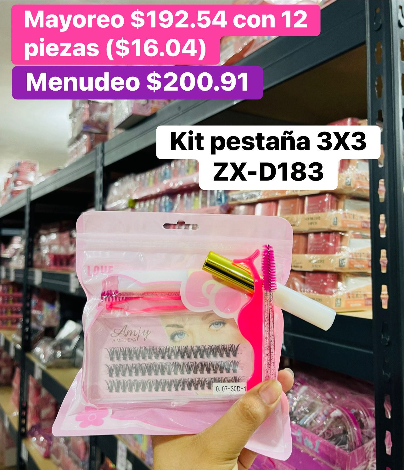 KIT PESTAÑA ZX-D183 B/12