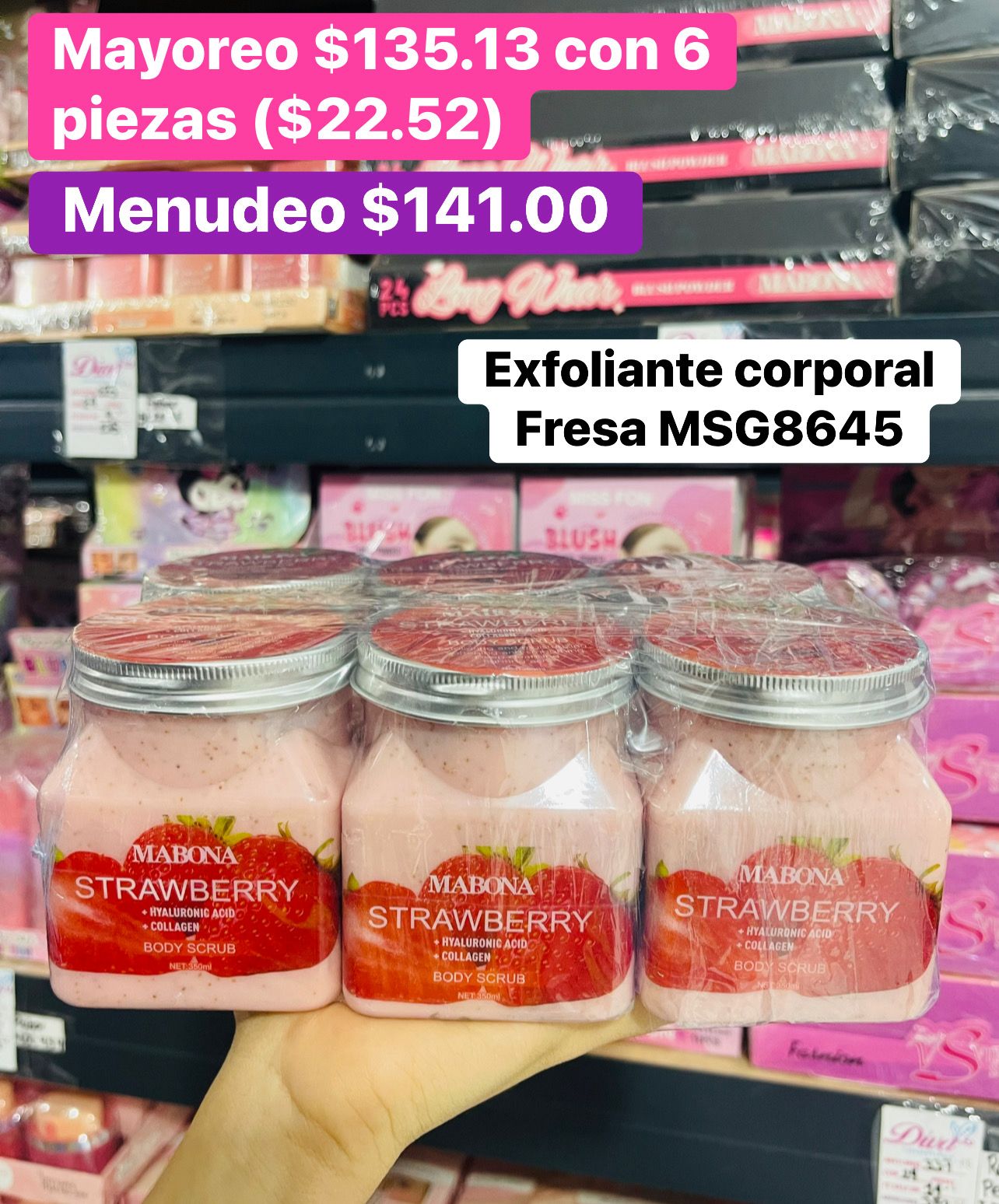 EXFOLIANTE CORPORAL FRESA B/6