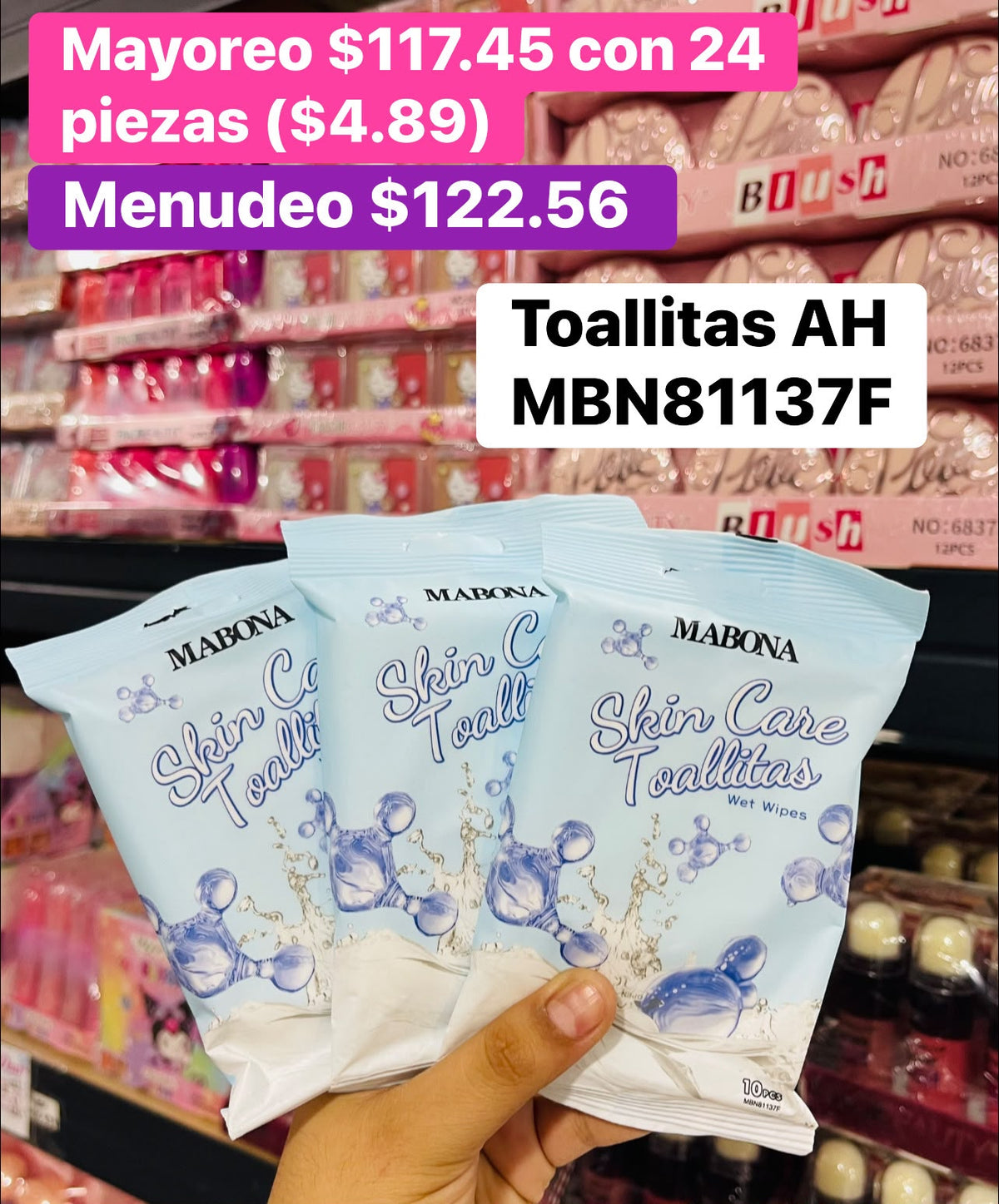 TOALLITAS DESMAQUILLANTES MBN81137F B/24