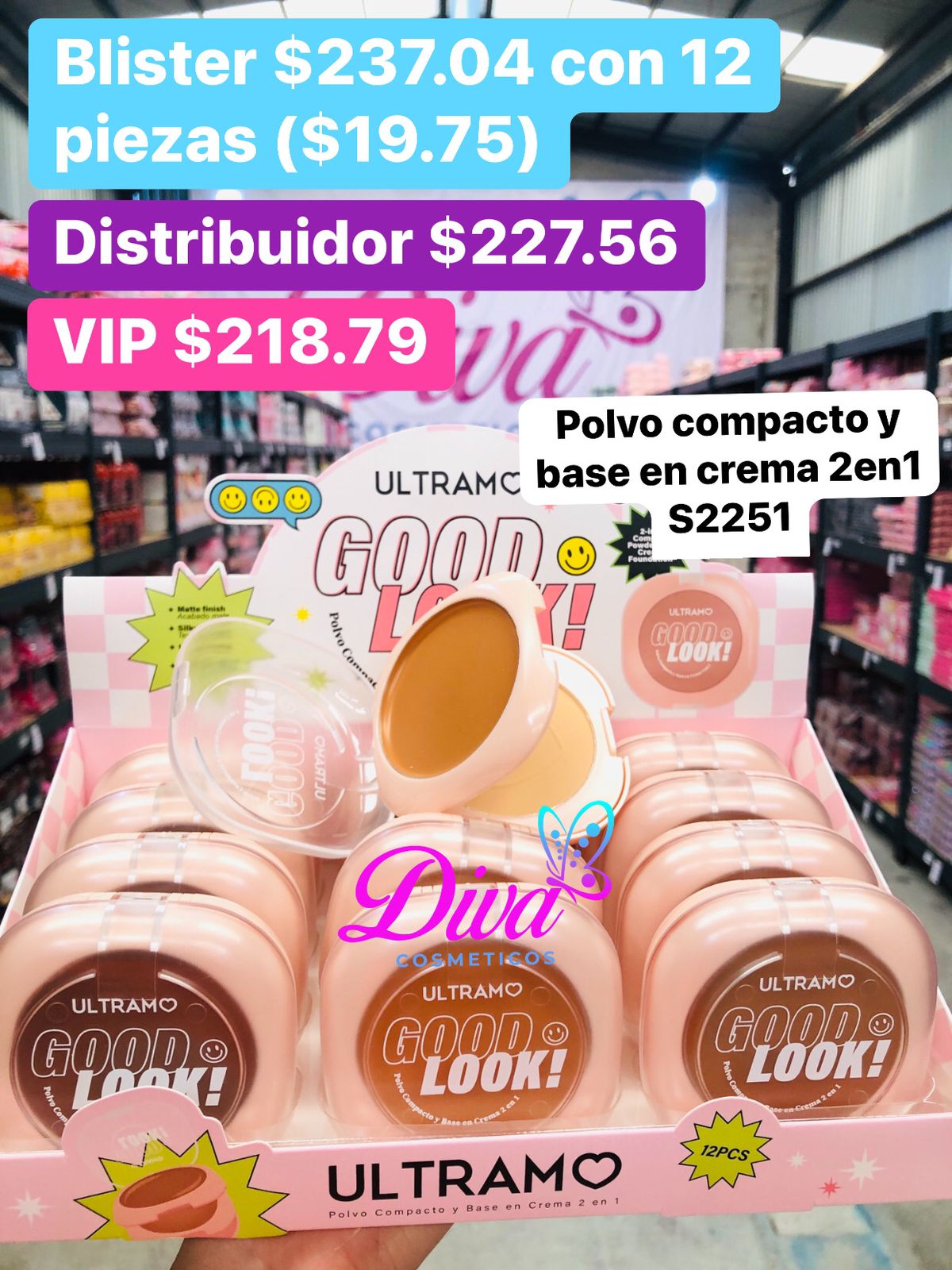 POLVO COMPACTO/BASE EN CREMA S2251 B/12