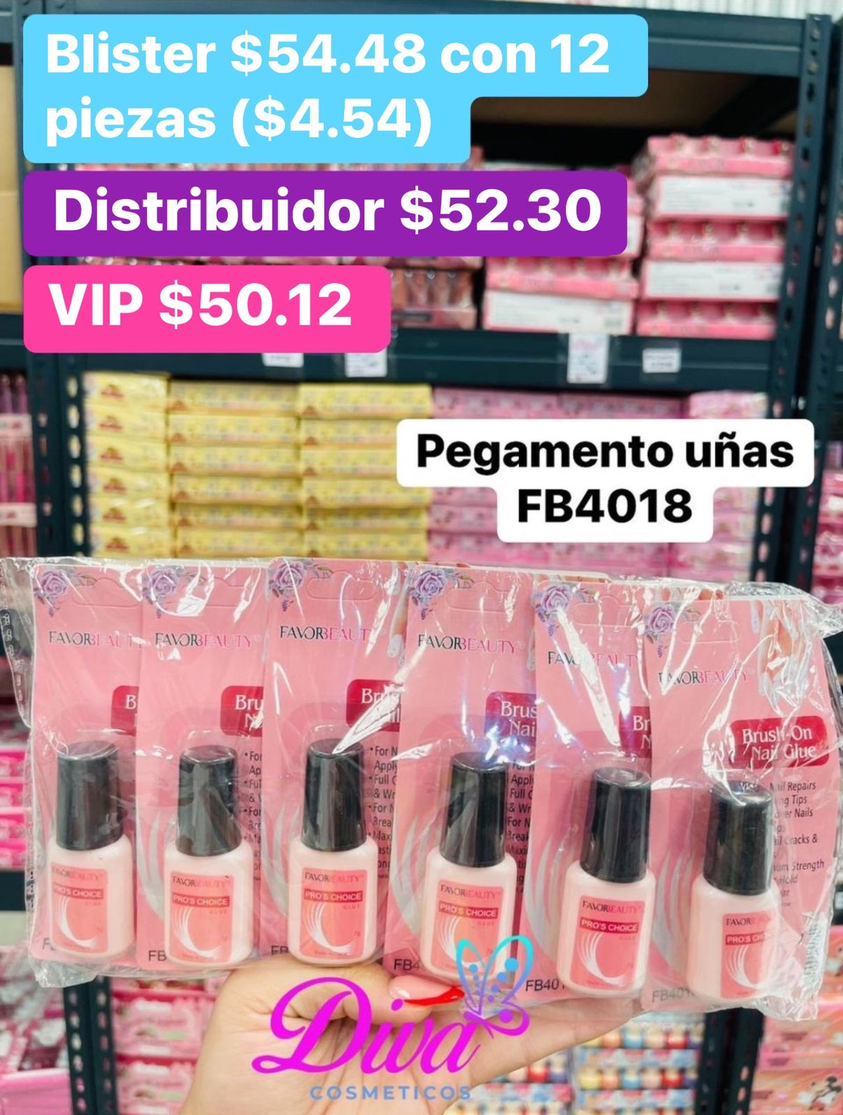 PEGAMENTO UÑAS FB4018 B/12