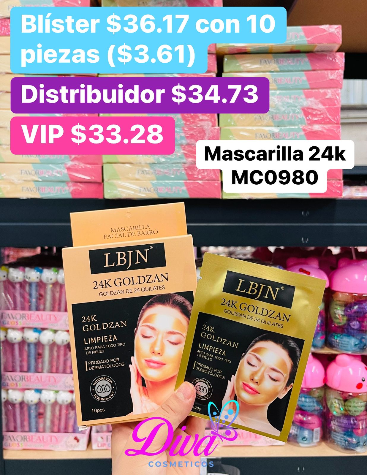 MASCARILLA 24K B/10