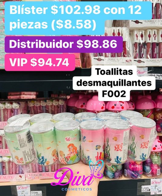 TOALLITAS DESMAQUILLANTES F002 B/12