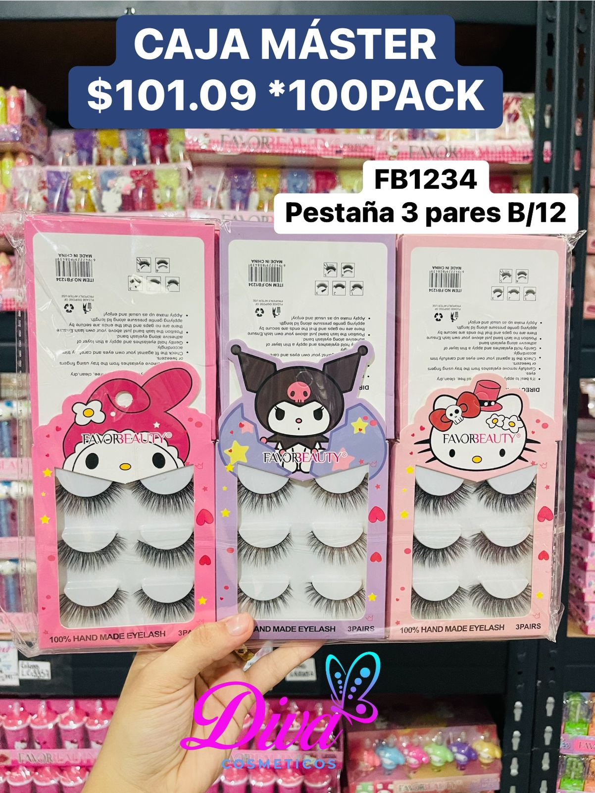 PESTAÑA FB1234 C/100 PACK