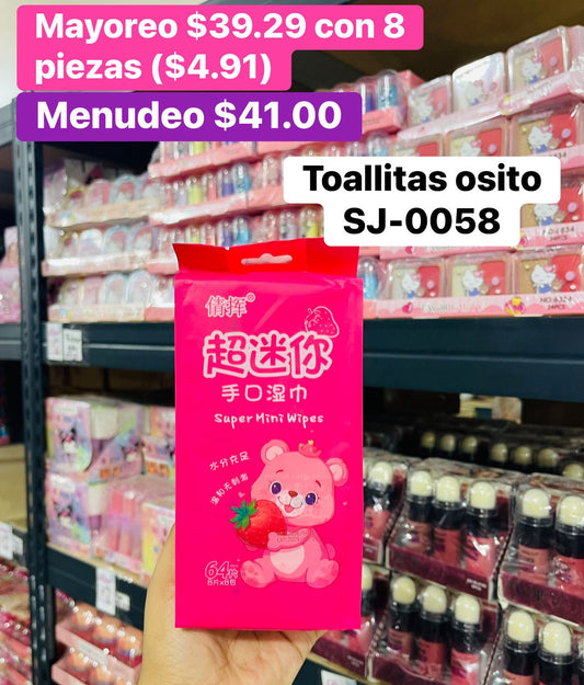 TOALLITAS OSITO SJ-0058 B/8
