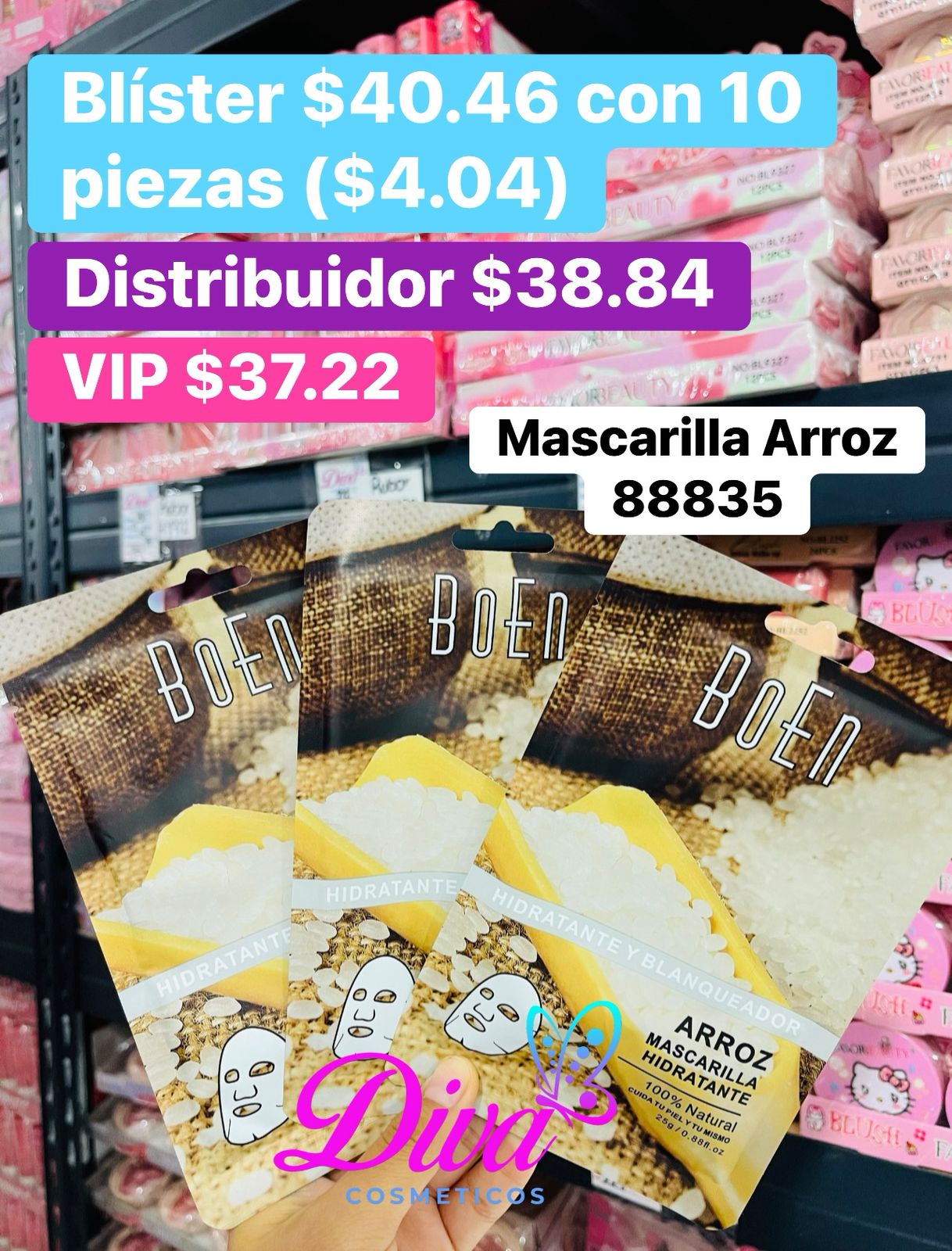 MASCARILLA 88835 ARROZ B/10