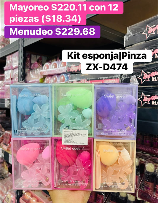 KIT ESPONJA/PINZA ZX-D474 B/12