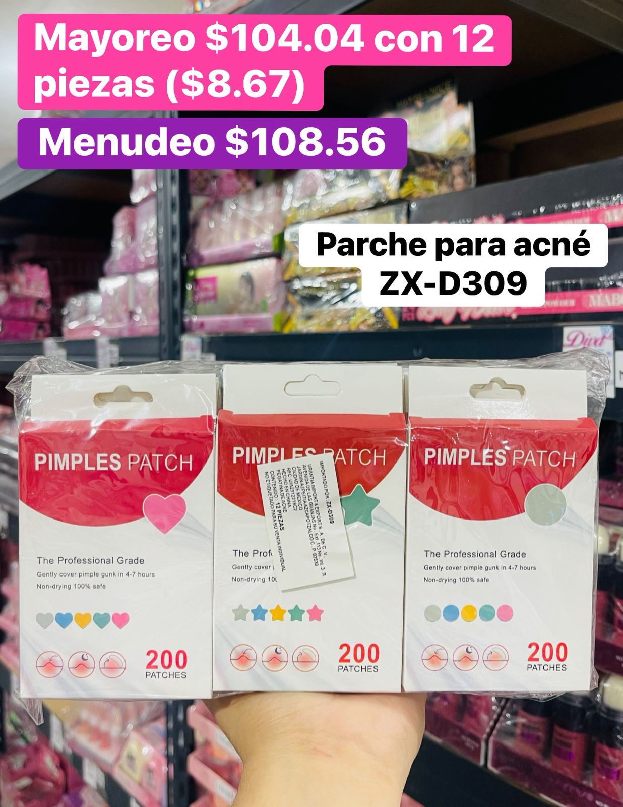 PARCHE PARA ACNE ZX-D309 B/12