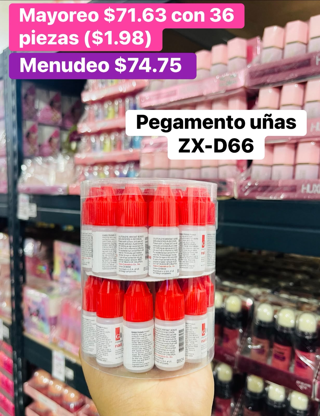 PEGAMENTO UÑAS ZX-D66 B/36