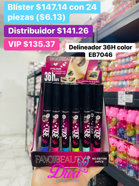 DELINEADOR COLOR 36H EB7046 B/24