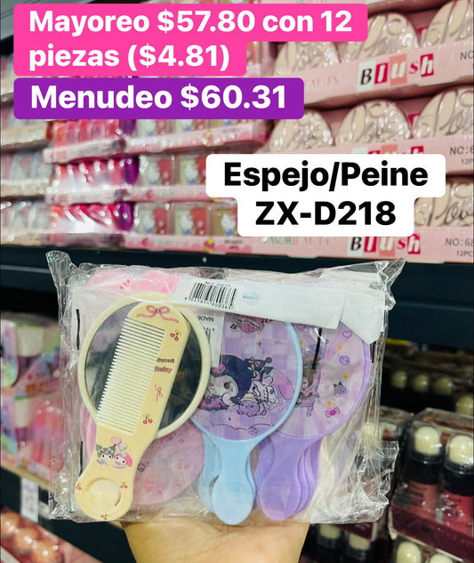 ESPEJO/PEINE ZX-D218 B/12