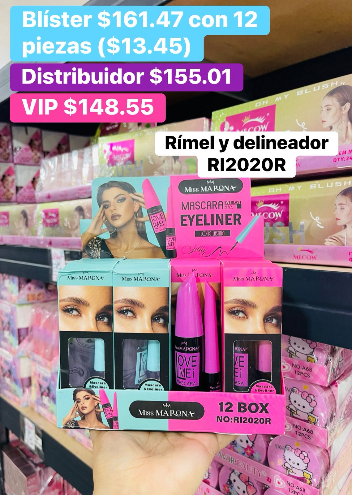 RIMEL/DELINEADOR RI2020R B/12