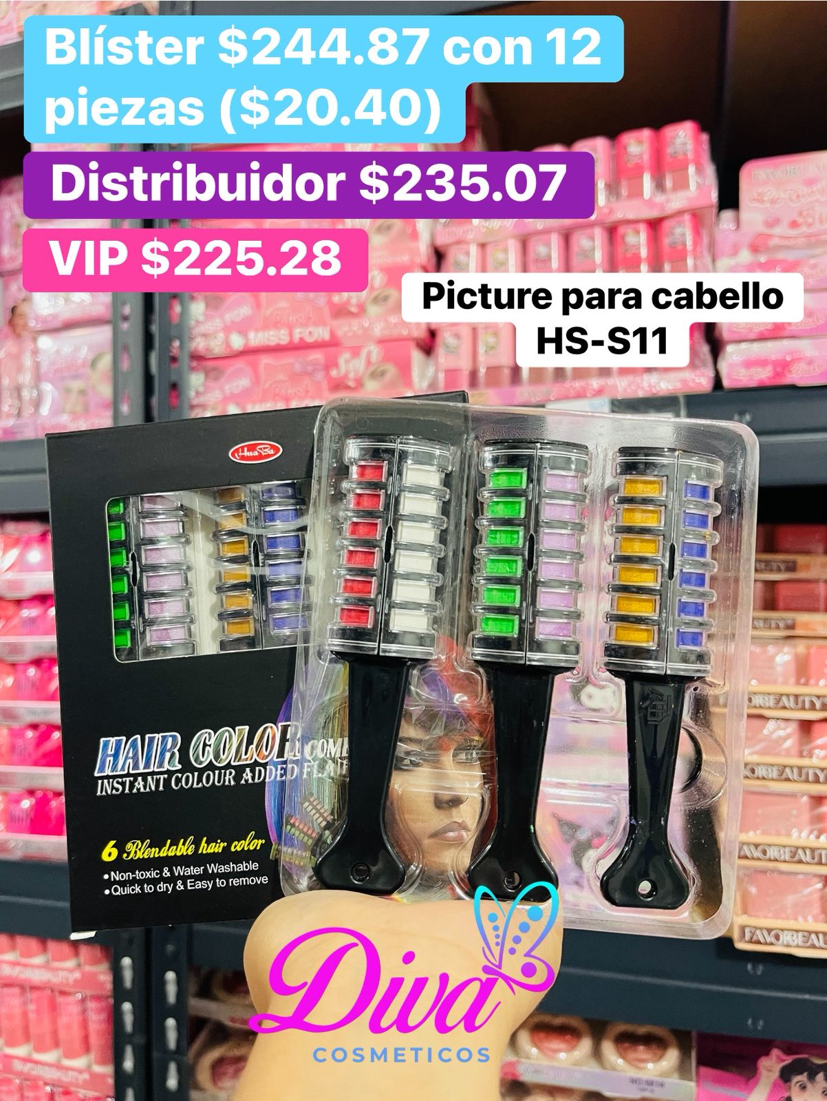 PINTURA PARA CABELLO HB-S11 B/12