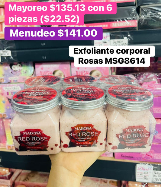 EXFOLIANTE CORPORAL ROSAS B/6