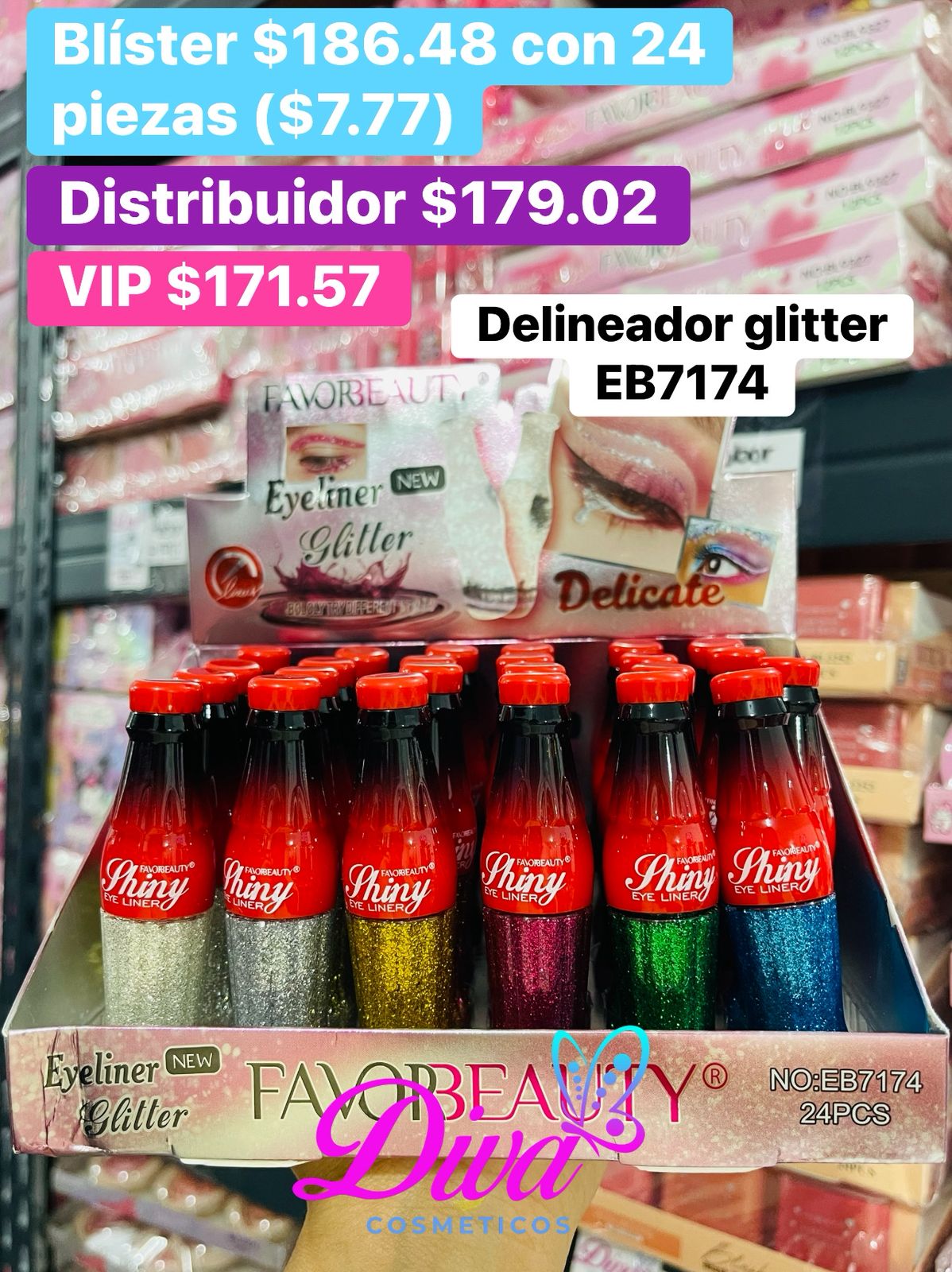 DELINEADOR GLITTER EB7174 B/24