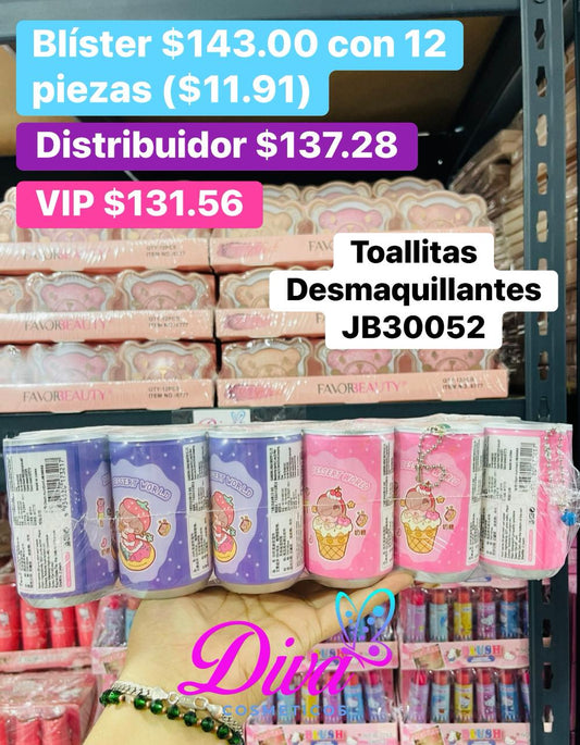 TOALLITAS DESMAQUILLANTES JB30052 B/12