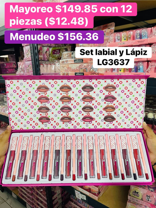 SET LABIAL/LAPIZ LG3637 B/12