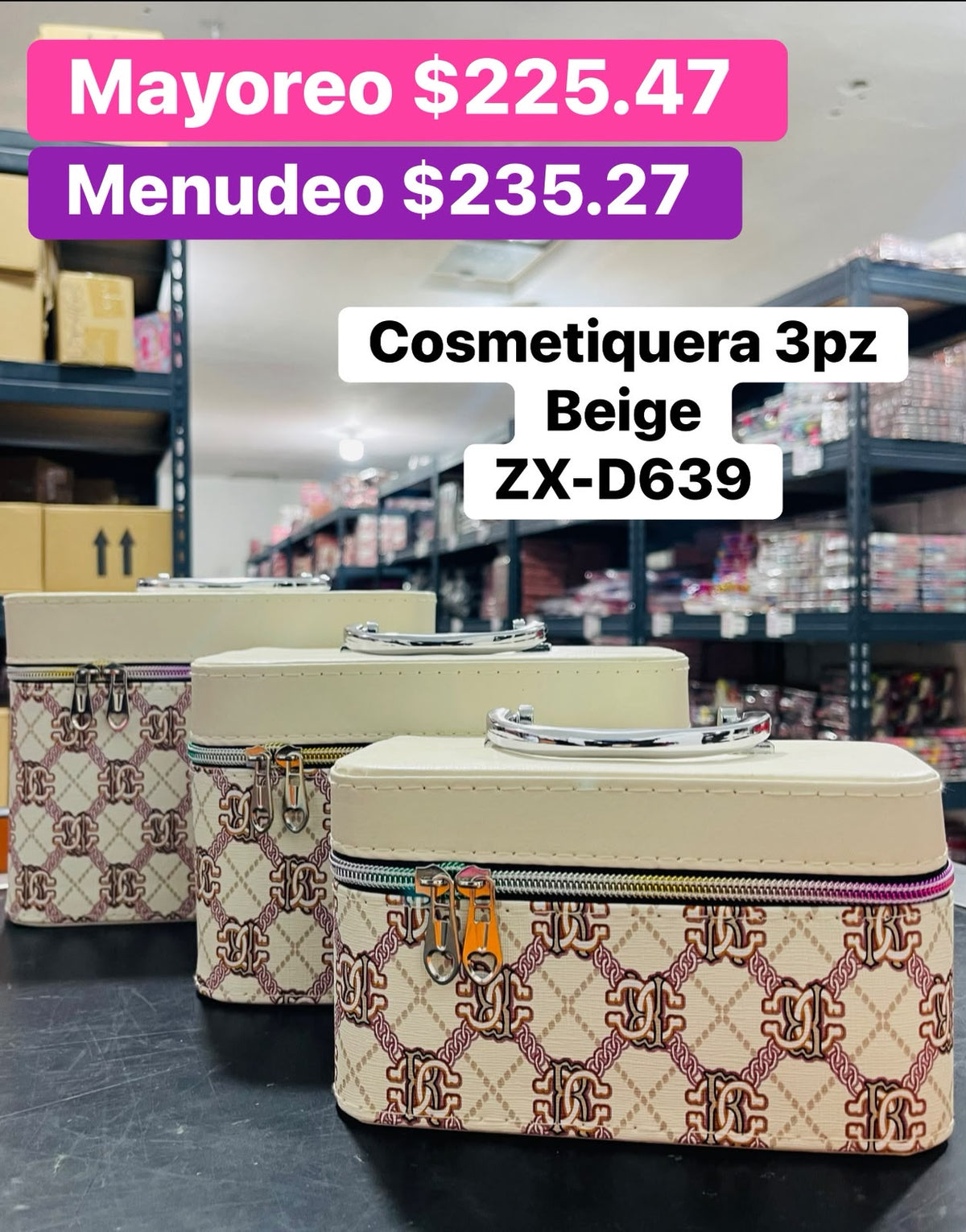 COSMETIQUERA 3PZS ZX-D639