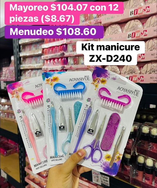 KIT MANICURE ZX-D240 B/12