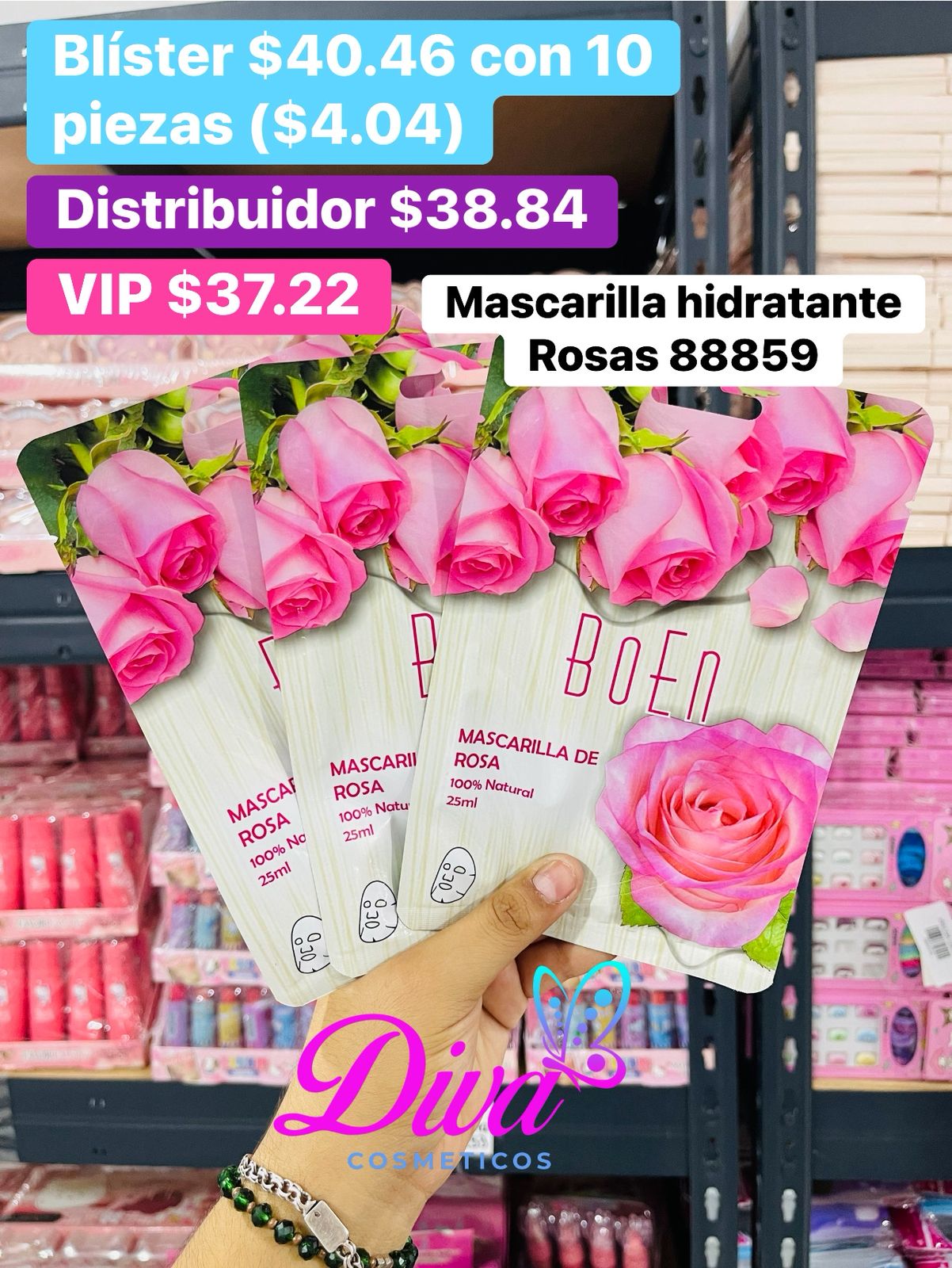 MASCARILLA 88859 ROSAS B/10