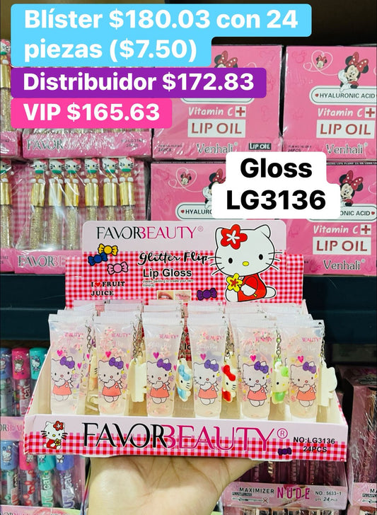 GLOSS LLAVERO KITTY LG3136 B/24