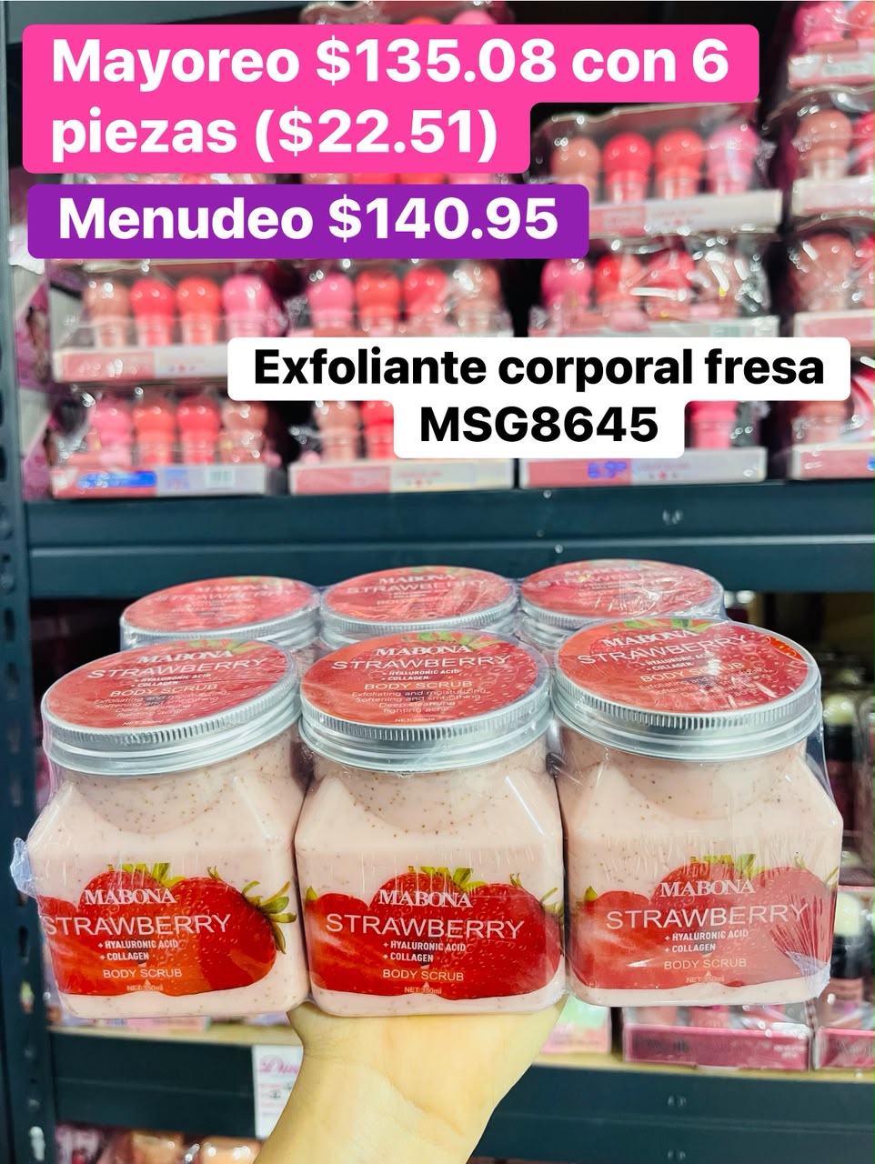 EXFOLIANTE CORPORAL FRESA MSG8645 B/6