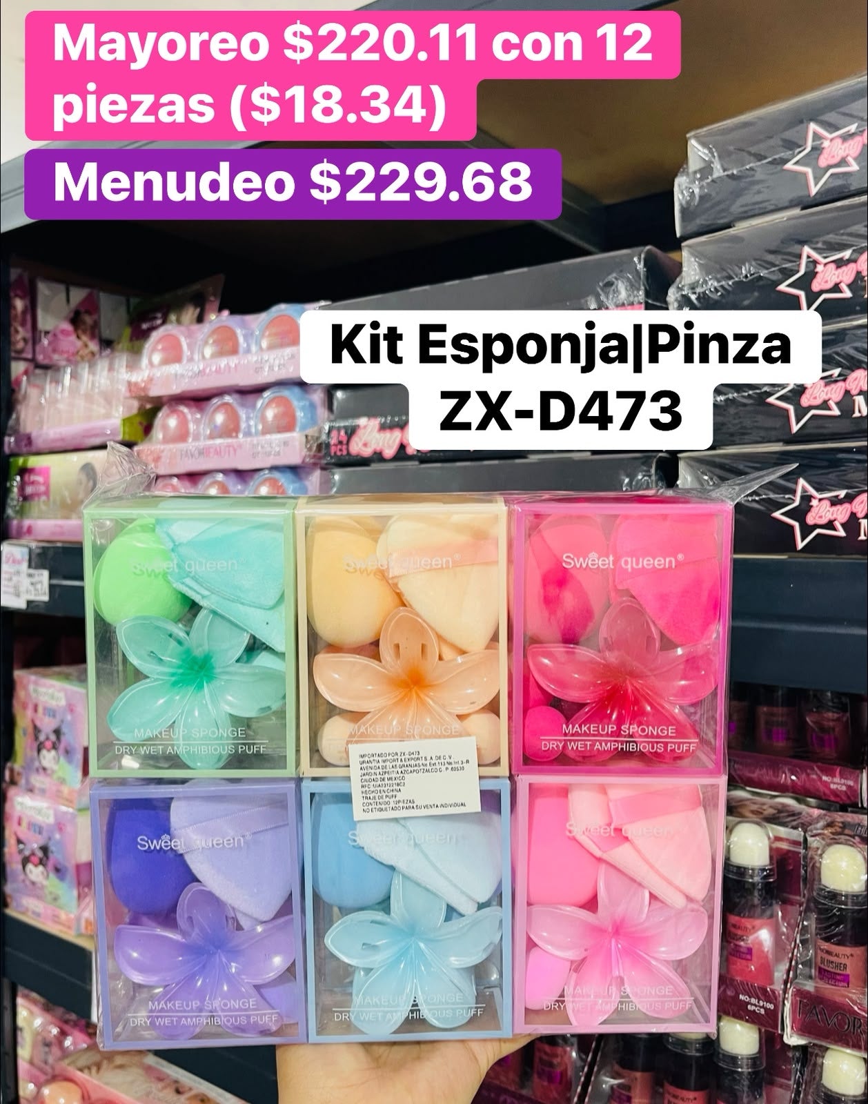 KIT ESPONJA/PINZA ZX-D473 B/12