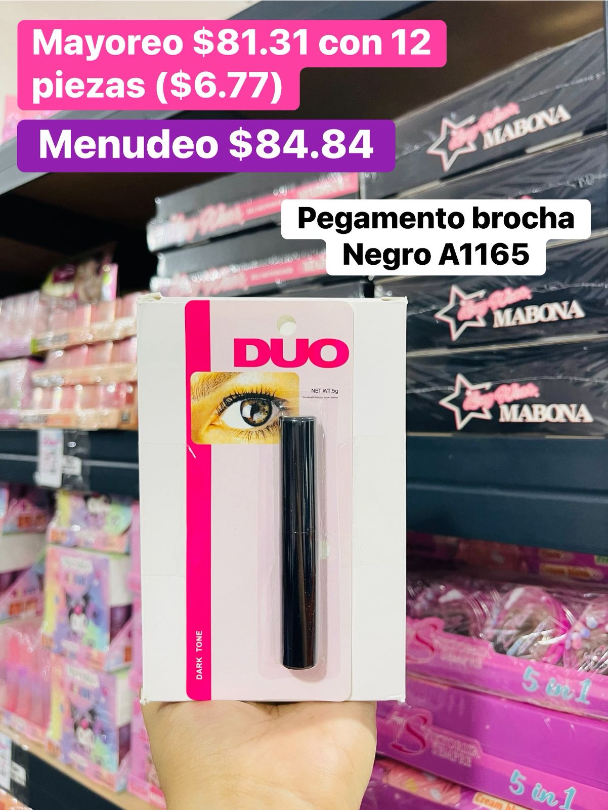 PEGAMENTO BROCHA NEGRO A1165 B/12