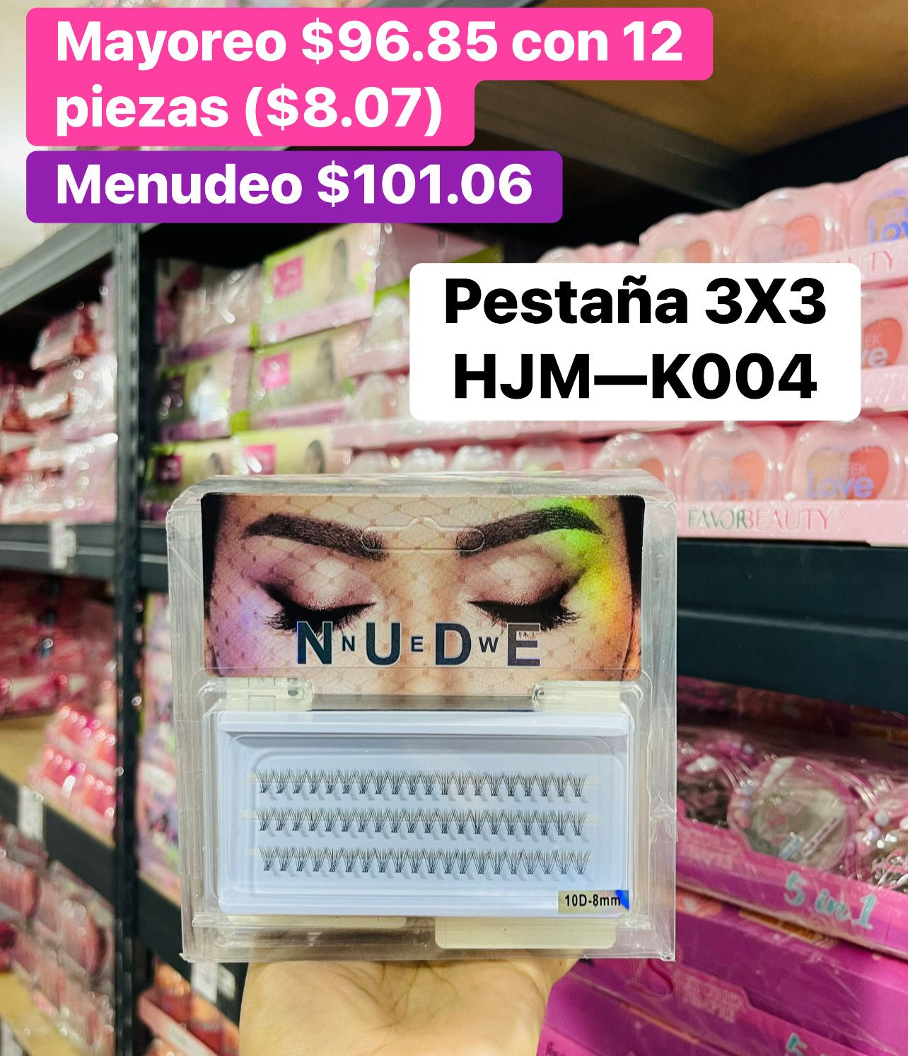 PESTAÑA 3X3 HJM-K004 B/12